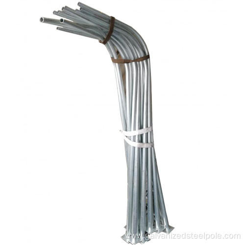 Curved End Galvanized Street Lighting Steel Pole